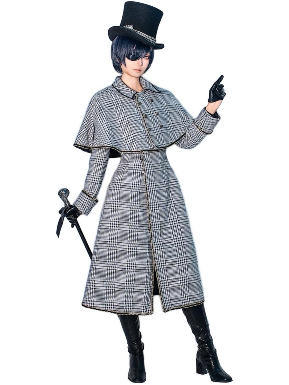 Ciel Phantomhive Houndstooth Cosplay Costume anime women’s large